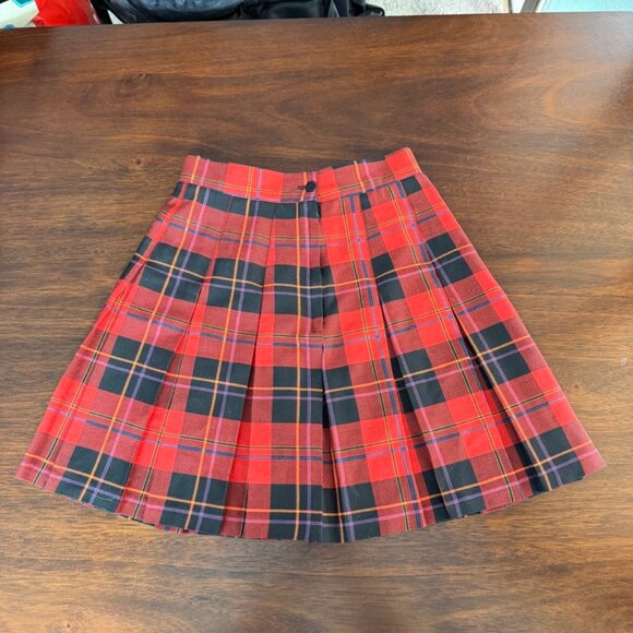 Vintage Sostanza Plaid Pleated Skirt - Picture 2 of 7